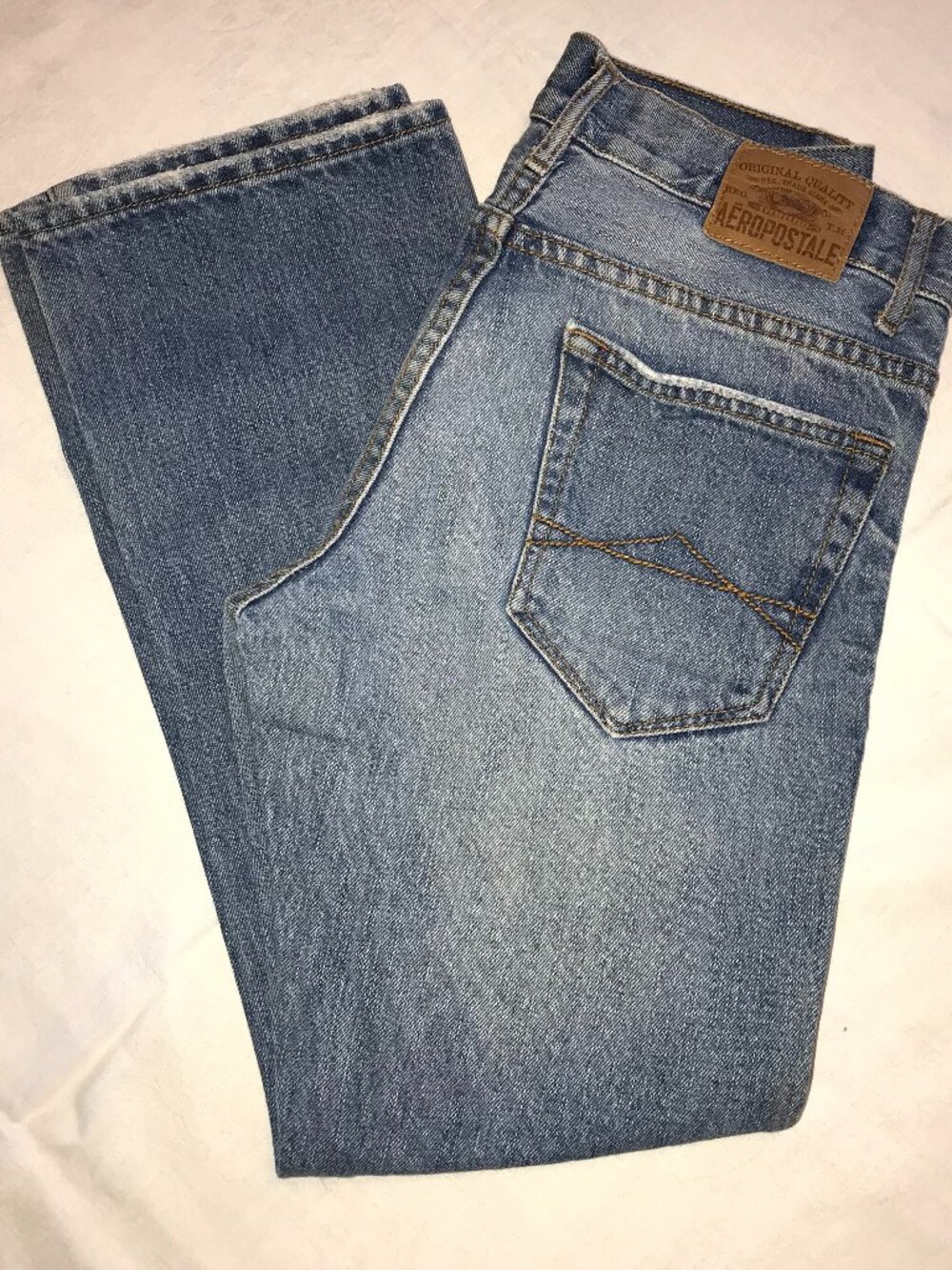 2000's Boys Aeropostale Driggs Slim Bootcut Blue Jeans Size 27/28